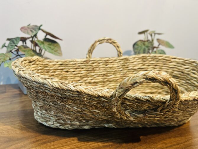 Handmade Bread Basket for Serving - Natural Color