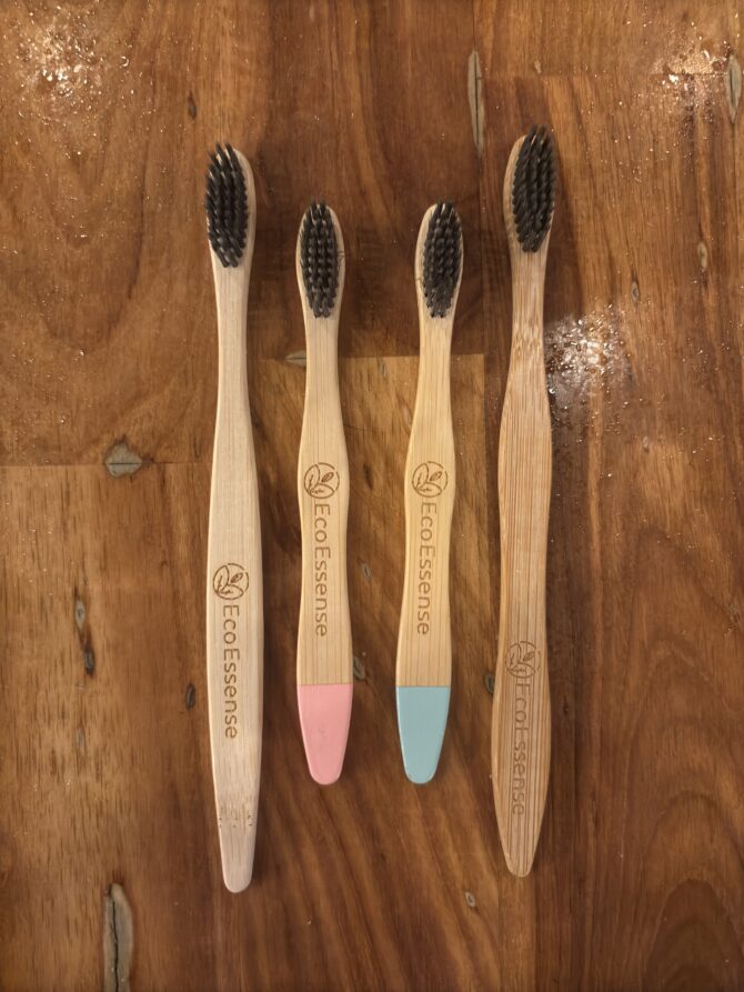 Eco Friendly Bamboo Tooth Brushes Family Pack