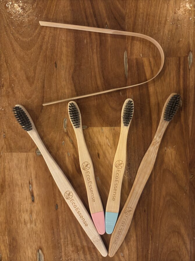 Eco Friendly Bamboo Tooth Brushes Family Pack