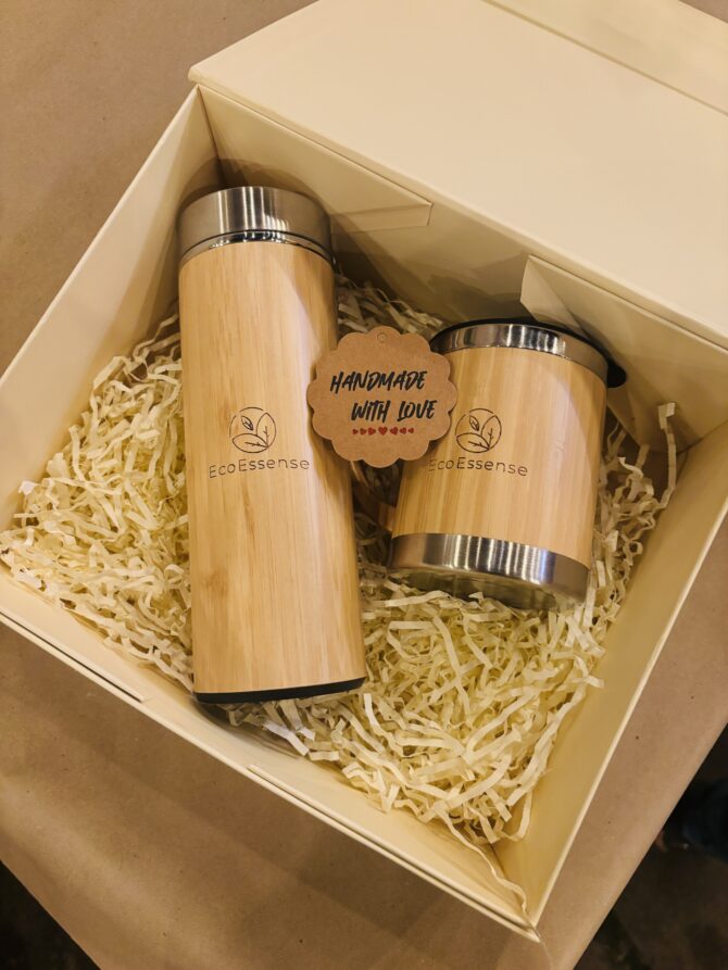 Bamboo Bottle and Coffee Mug