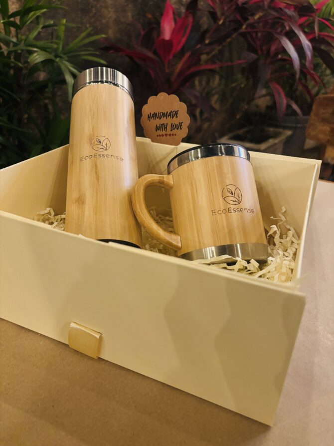 Bamboo Coffee Mug and Bamboo Bottle