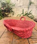 Handmade Bread Basket for Serving - Red Color