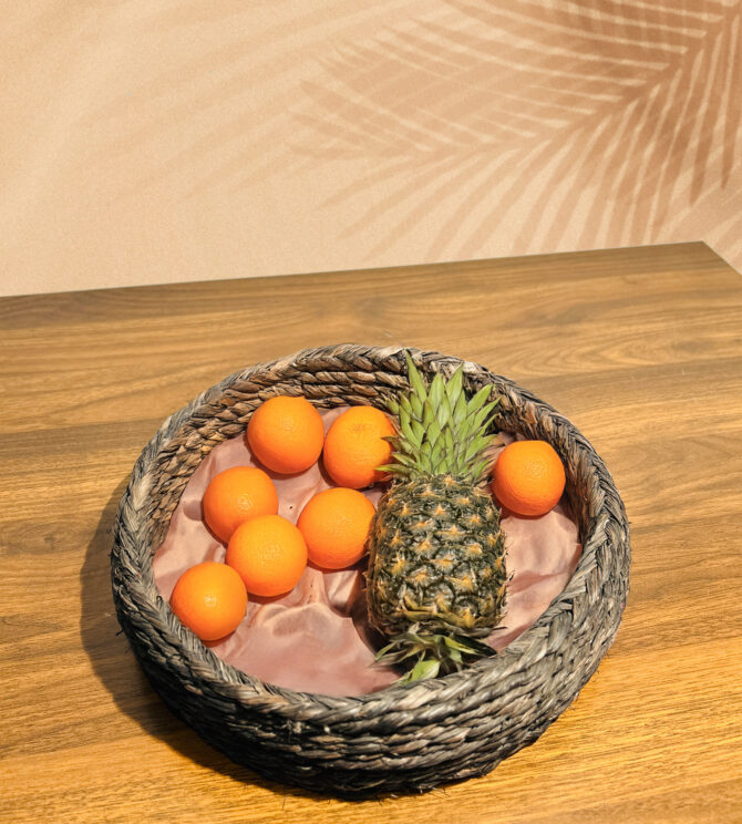 Handmade Sabai Grass Basket - Brown