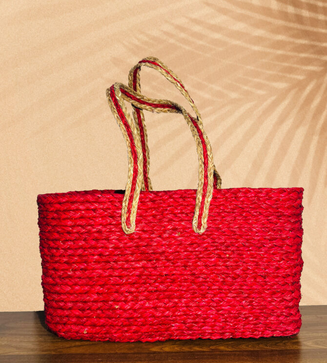 Handmade Shopping Bag - Red