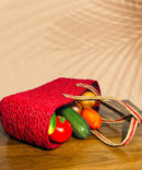 Handmade Shopping Bag - Red