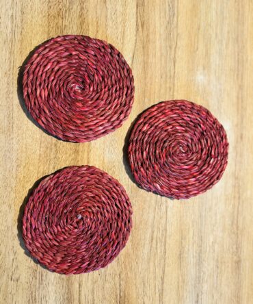 Handmade Coasters -Maroon Color