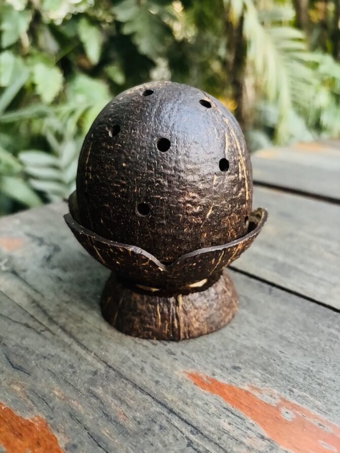 Coconut Shell Dhoop Stand