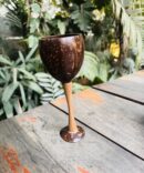 Coconut Shell Long Neck Wine Glass