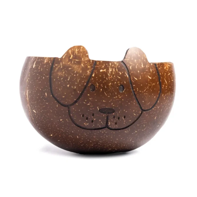 Coconut Shell Dog Bowl - Handcrafted & Sustainable